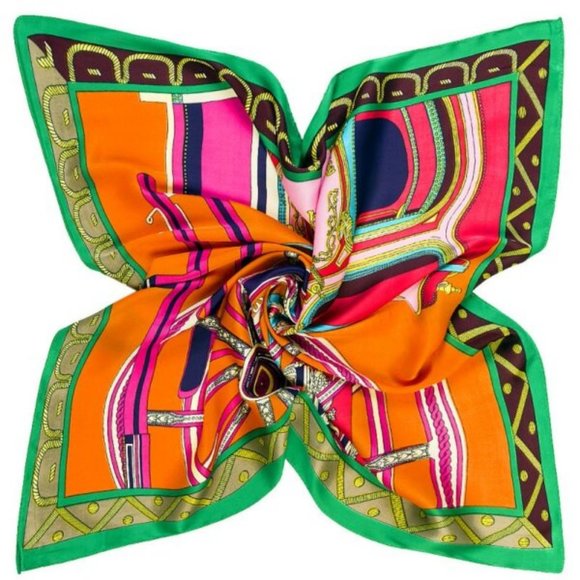 Colorful Designer Carriage Scarf - Picture 4 of 4